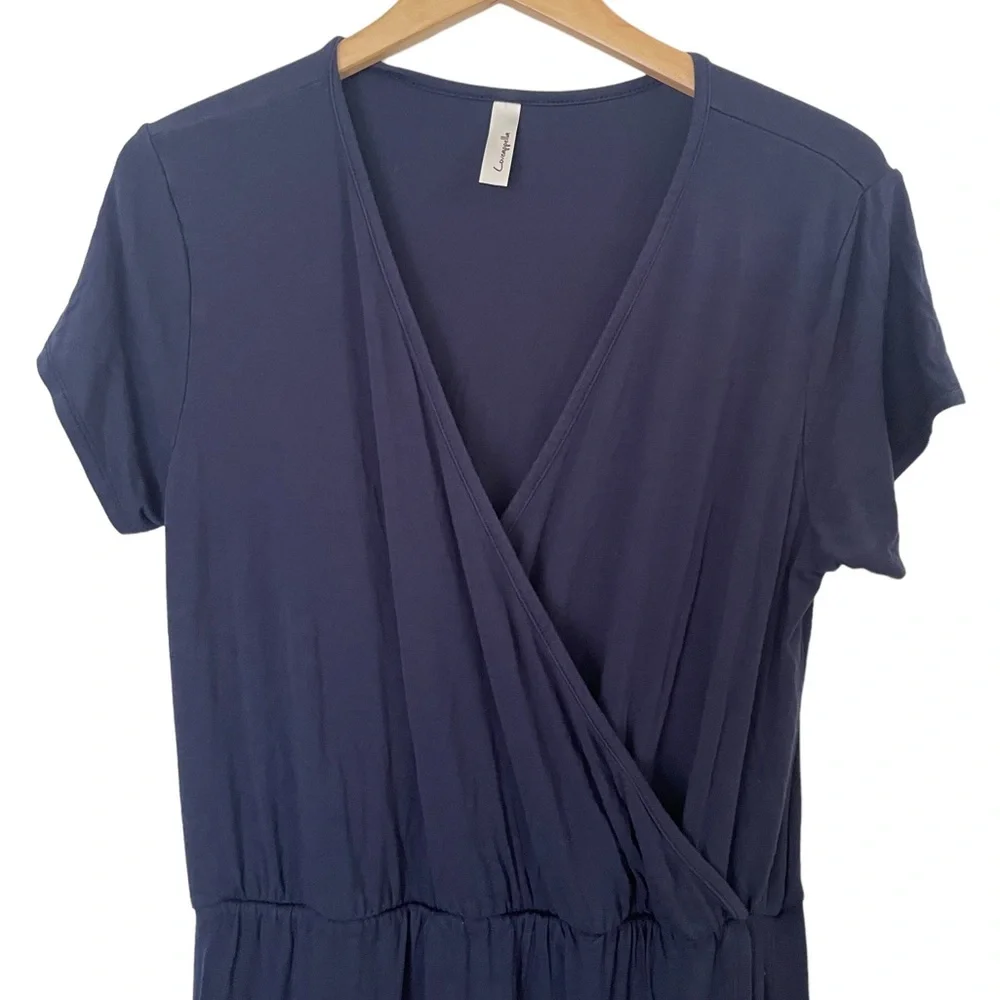 Loveapella Maxi Dress Knit Tulip Hem Navy Blue Boho XL - Picture 3 of 8
